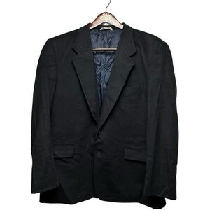 Italy 100% Cashmere 2 Button Black Blazer Sports Jacket SZ XL 48 Bloke Giorgio V